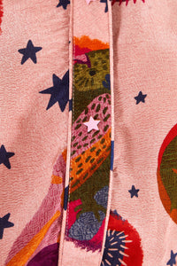 Chemise longue ceinturée Dream Collage - Rose