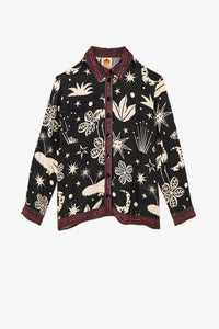 Chemise à motifs contrastés - Noir
