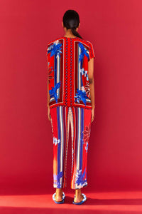 Blouse Macaw Scarf - Rouge