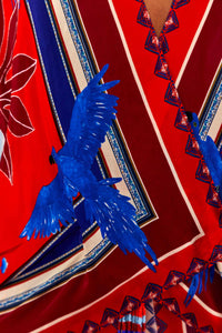 Blouse Macaw Scarf - Rouge