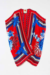 Blouse Macaw Scarf - Rouge