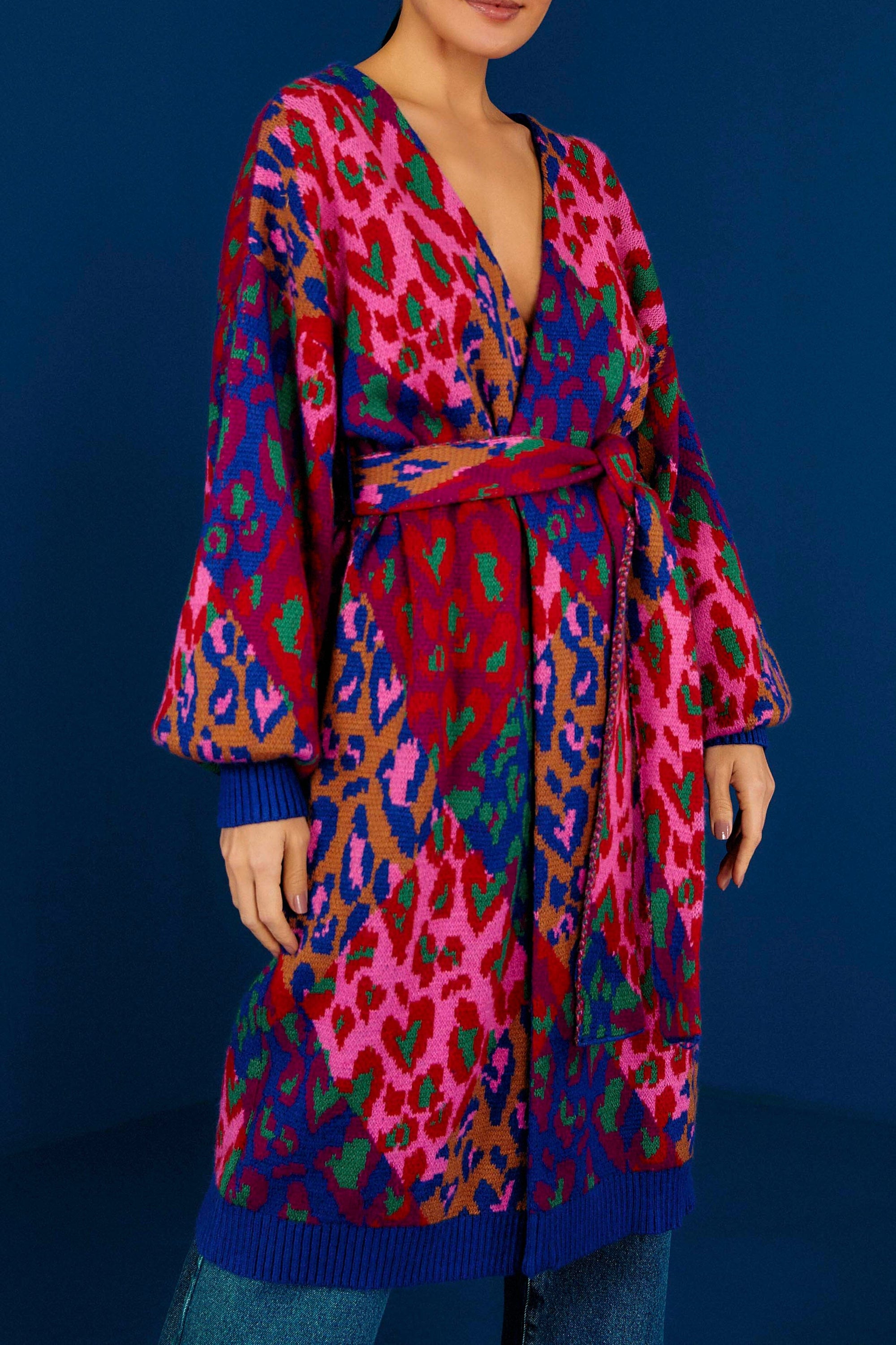 Cardigan Forest Léopard Pop - Multicolore