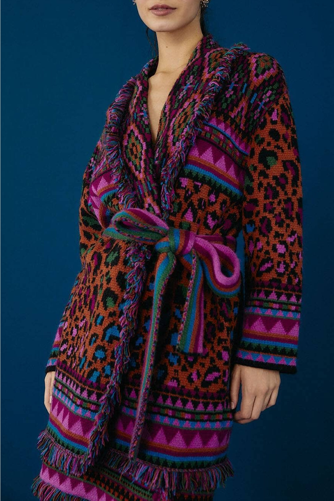 Cardigan Ainika ceinturé - Multicolor