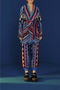 Cardigan Julie ceinturé - Multicolore