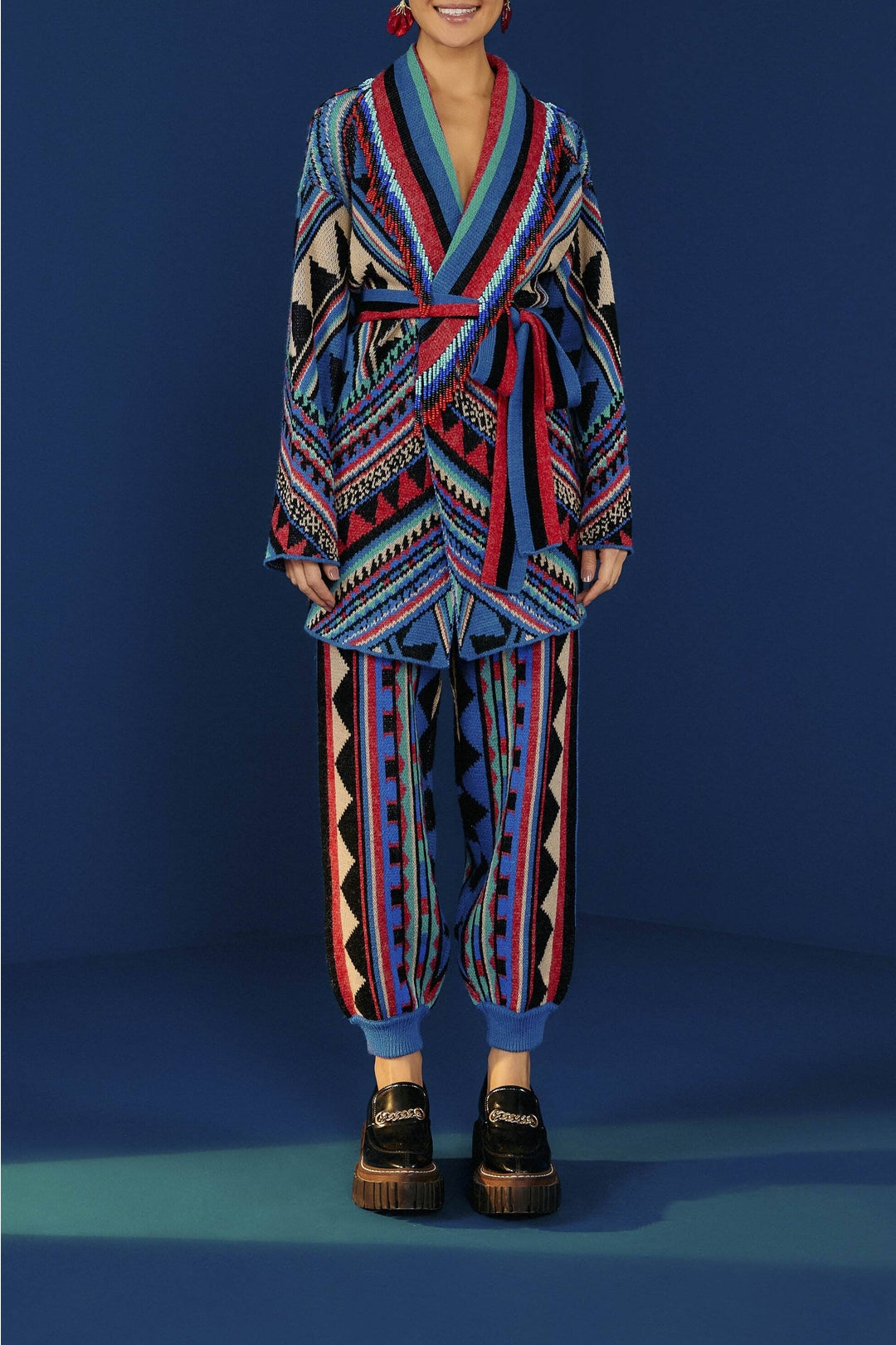 Cardigan Julie ceinturé - Multicolore