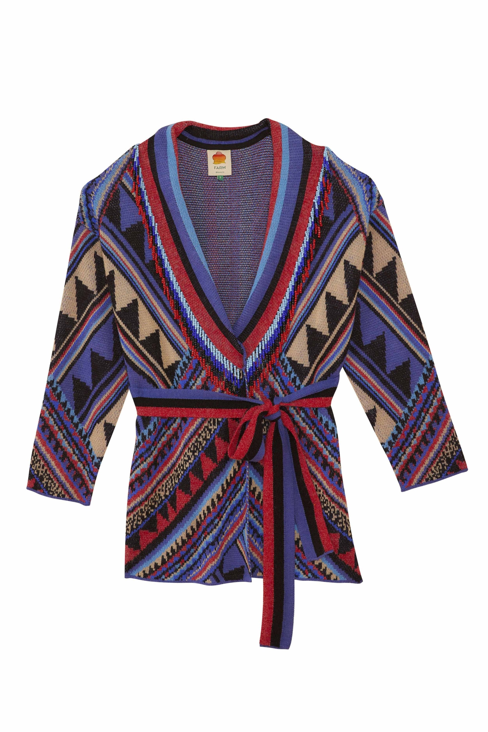 Cardigan Julie ceinturé - Multicolore