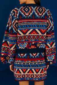 Pull Ainika Tapestry - Bleu
