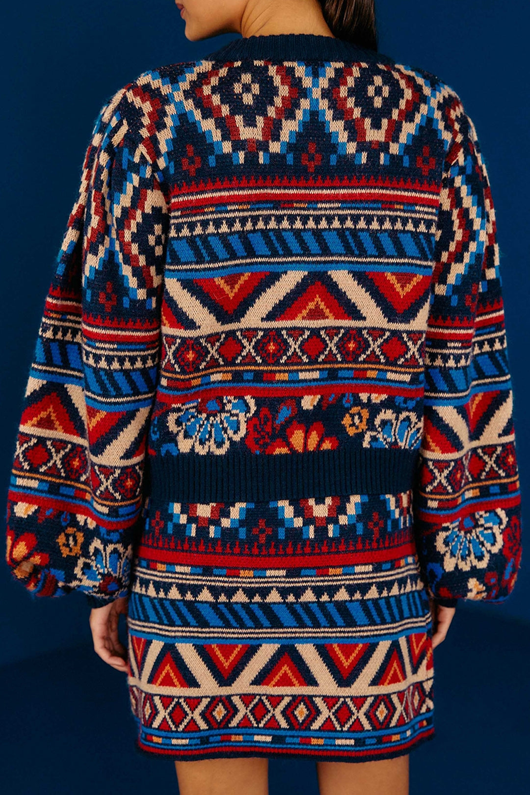 Pull Ainika Tapestry - Bleu