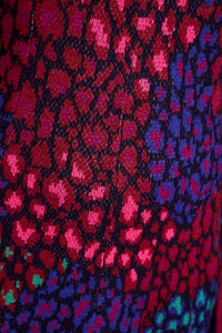 Robe longue Léopard à col montant - Bleu