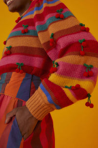 Pull Cerise en crochet - Multicolore
