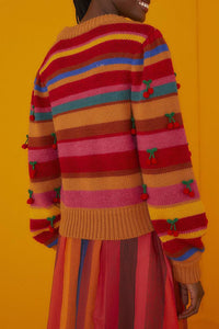 Pull Cerise en crochet - Multicolore