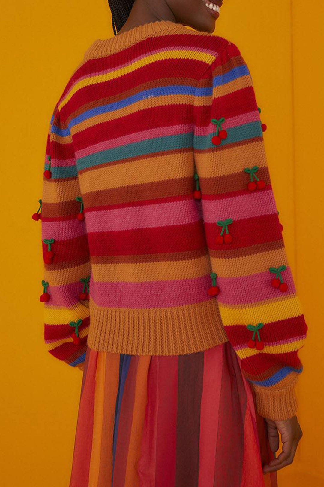 Pull Cerise en crochet - Multicolore