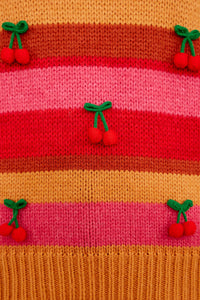 Pull Cerise en crochet - Multicolore