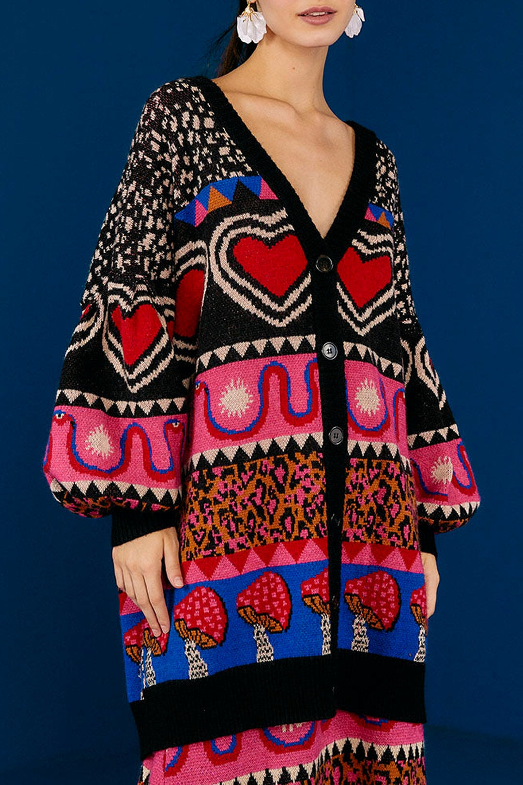 Cardigan Ainika à éléments graphiques - Multicolore