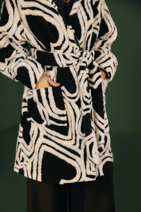 Manteau en polaire en laine - Noir
