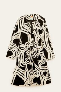 Manteau en polaire en laine - Noir