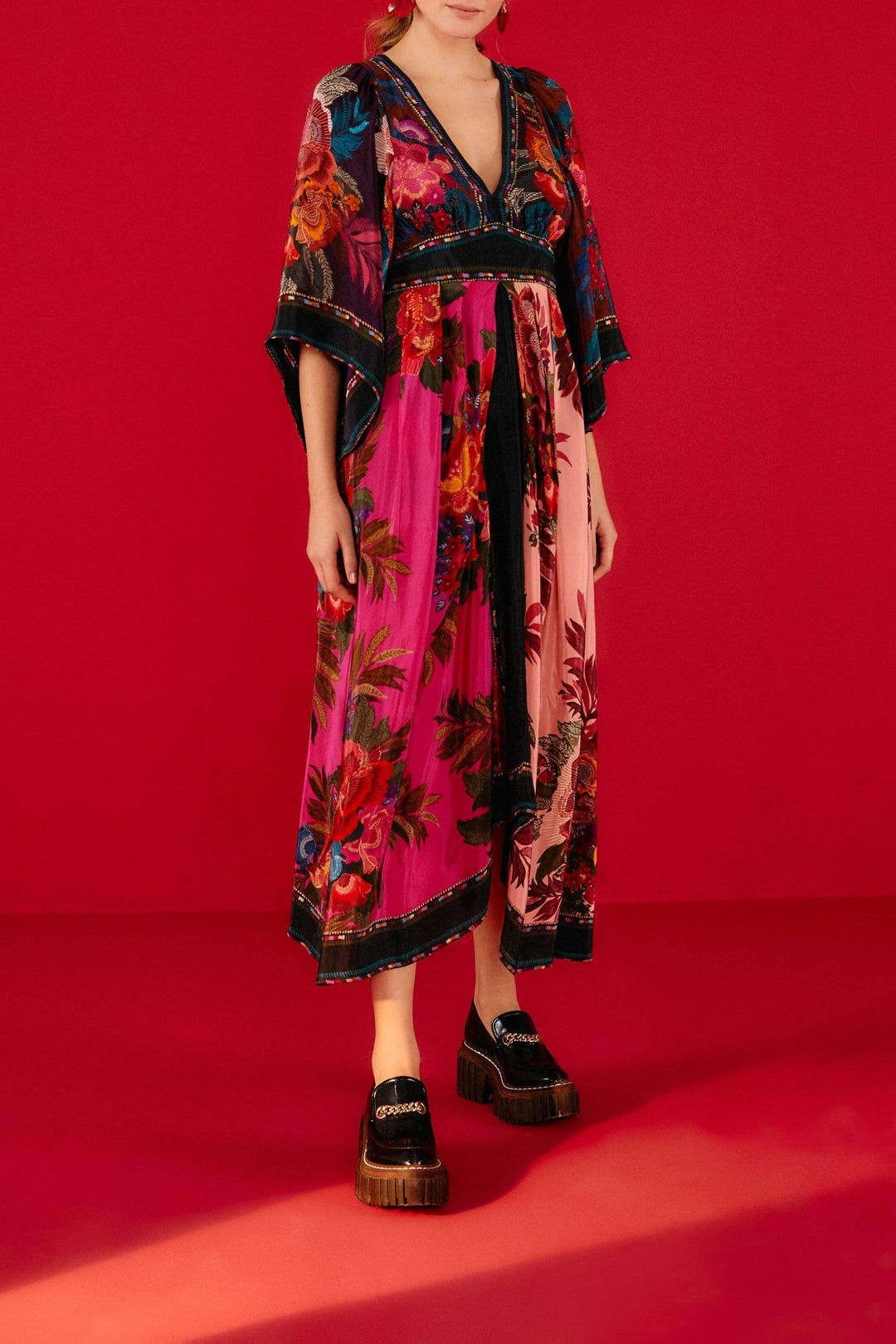 Robe longue Flower Scarves - Multicolore