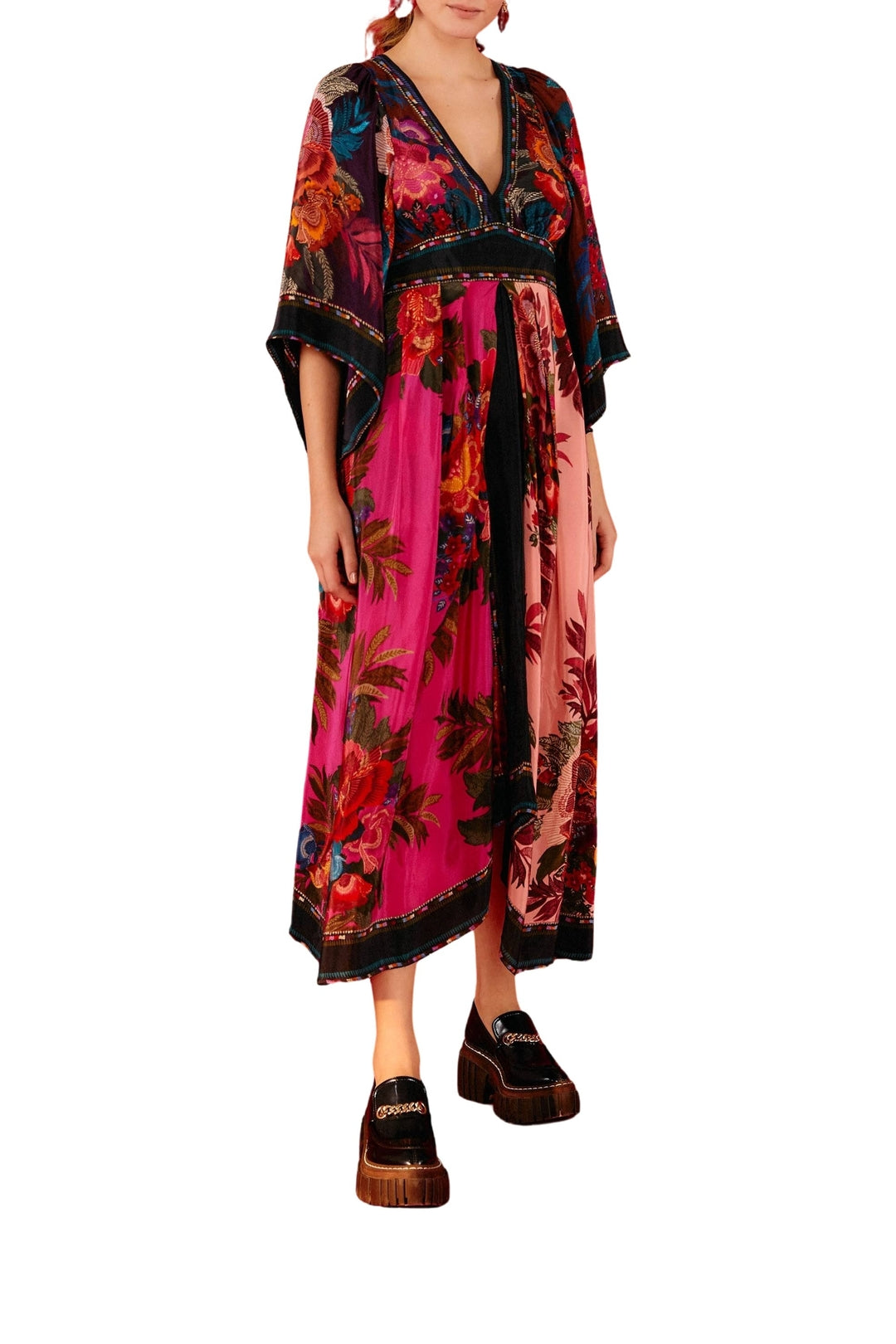 Robe longue Flower Scarves - Multicolore