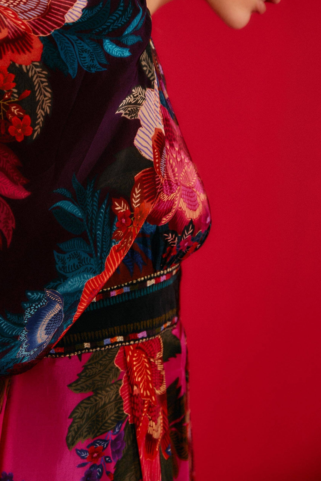 Robe longue Flower Scarves - Multicolore