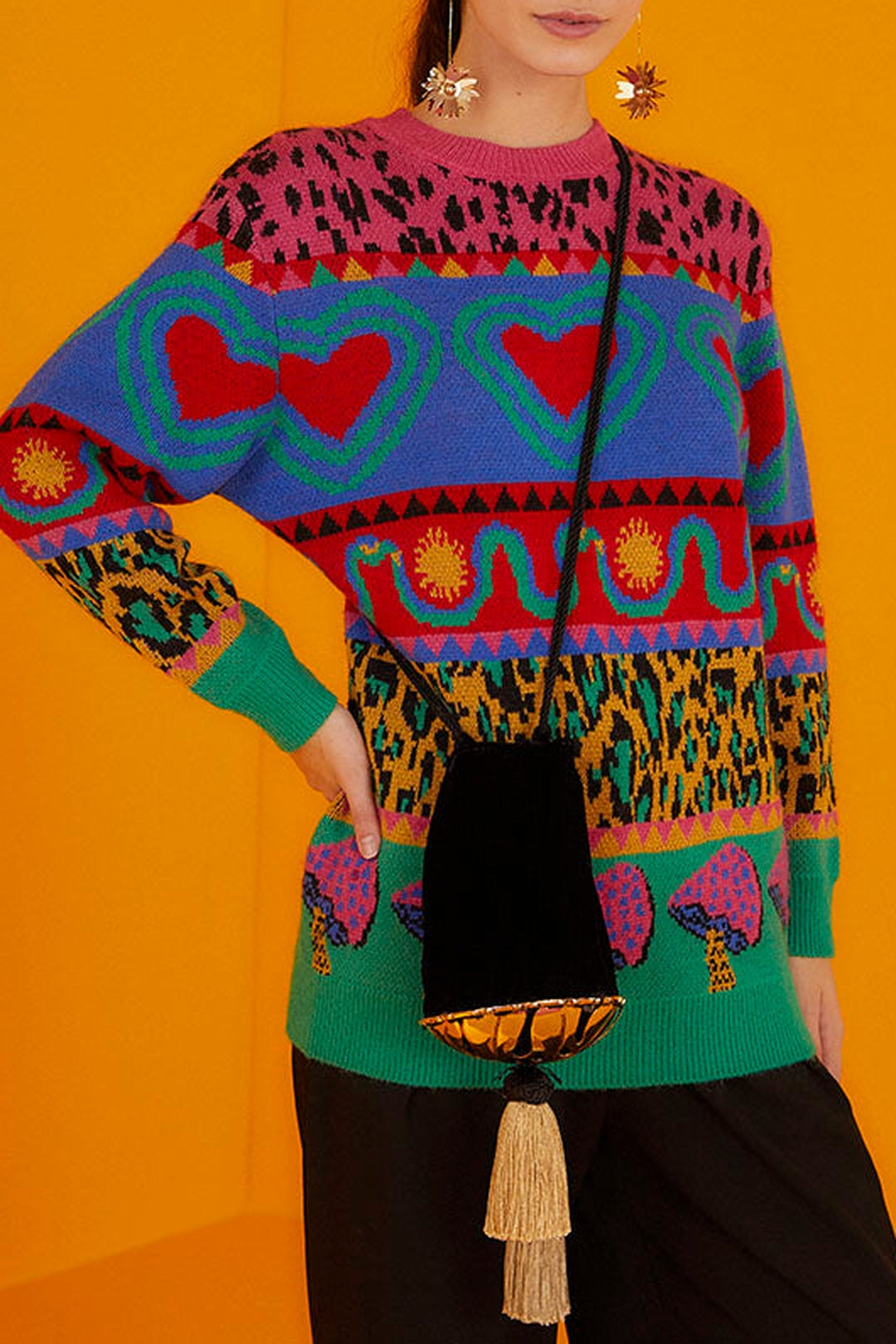 Pull Ainika à éléments graphiques - Multicolore