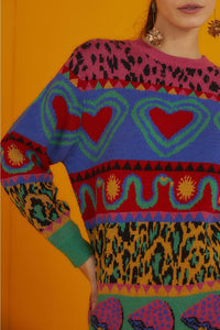 Pull Ainika à éléments graphiques - Multicolore