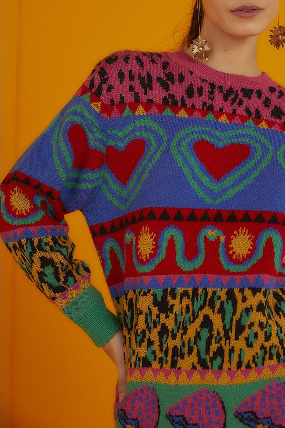 Pull Ainika à éléments graphiques - Multicolore
