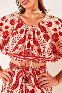 Top Jungle Flow en coton - Multicolore