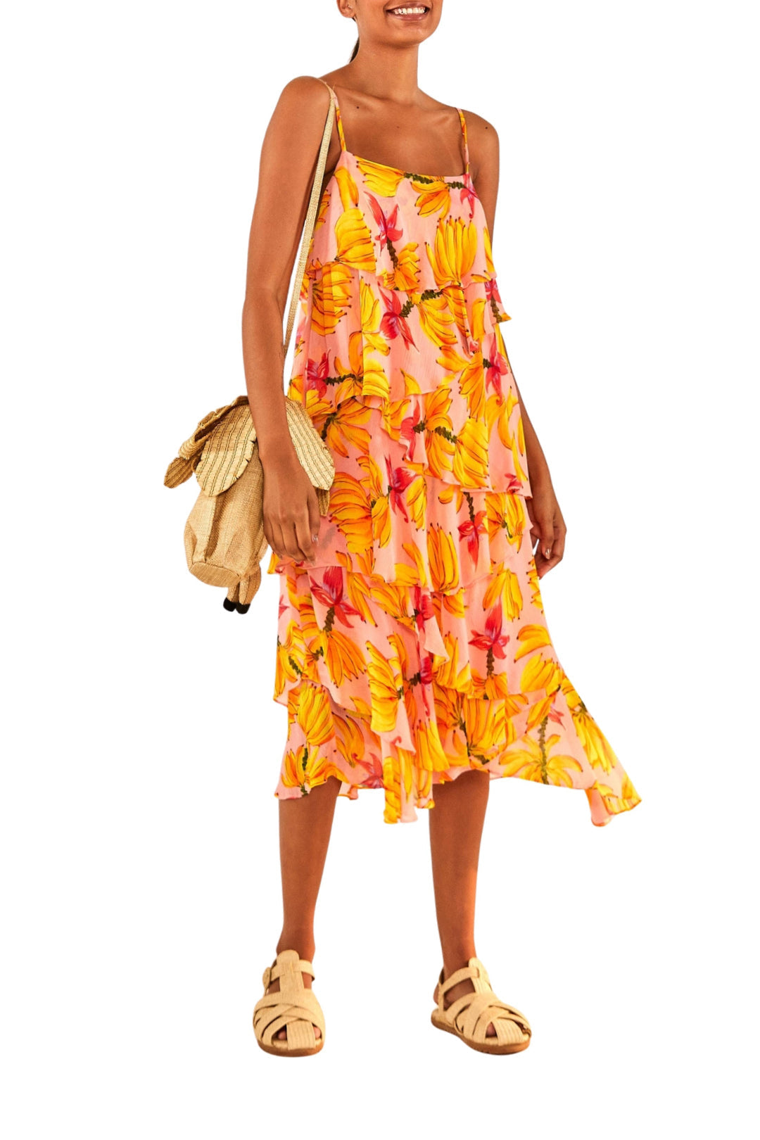 Robe midi Banana Taste - Orange