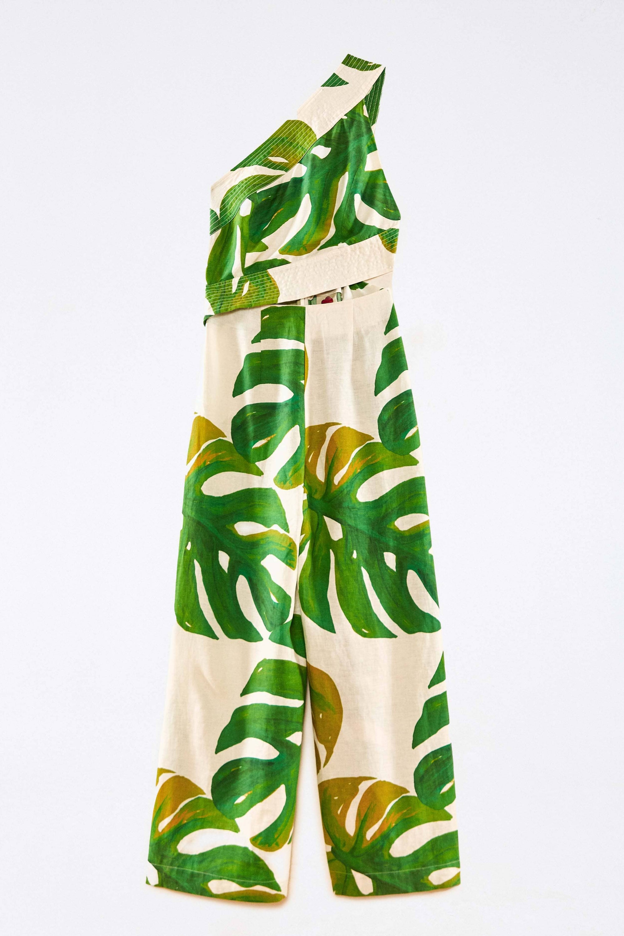 Combinaison Monstera en lin - Vert