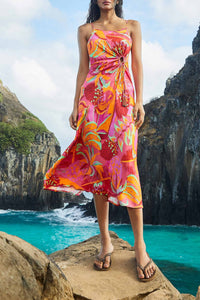 Robe midi Fruit Brush Cutout - Multicolore
