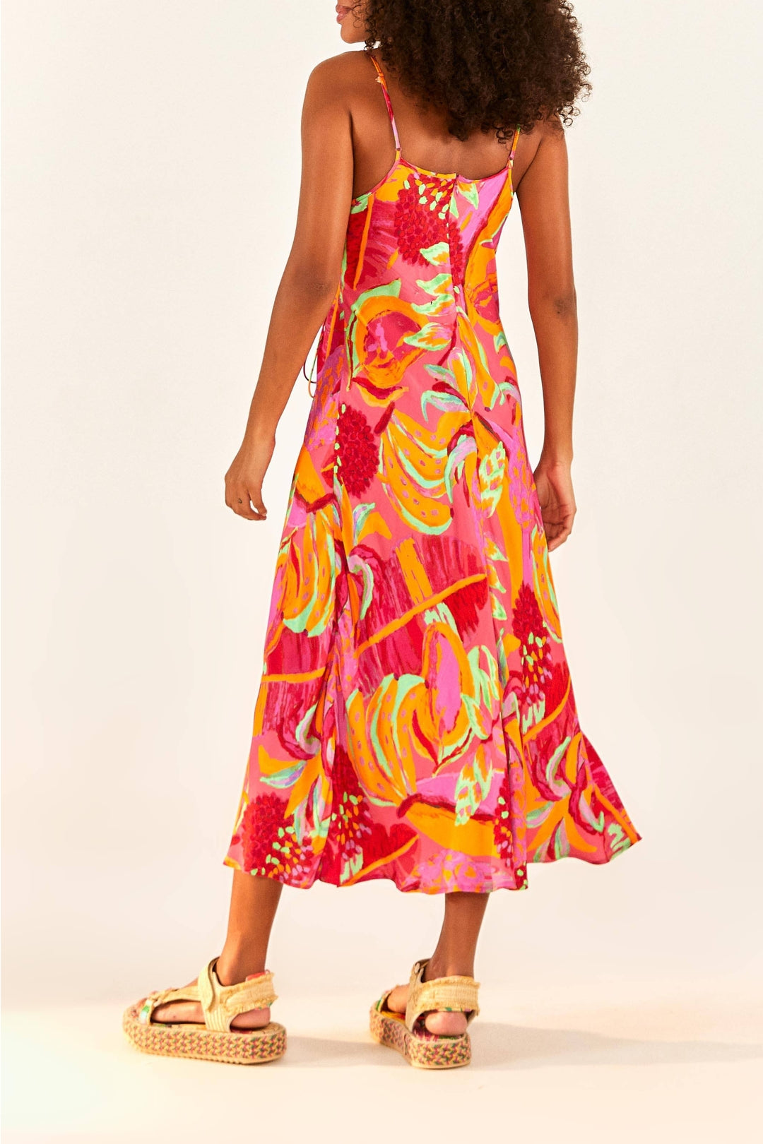 Robe midi Fruit Brush Cutout - Multicolore