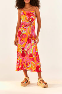 Robe midi Fruit Brush Cutout - Multicolore