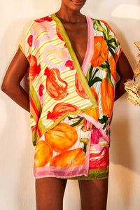 Blouse Fruits Scarves - Multicolore