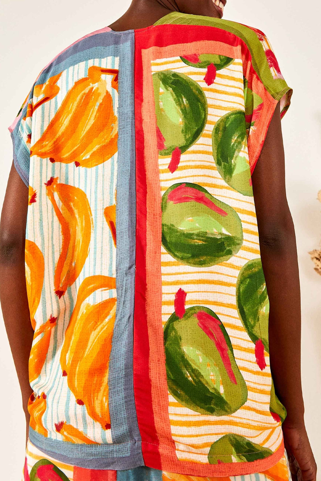 Blouse Fruits Scarves - Multicolore