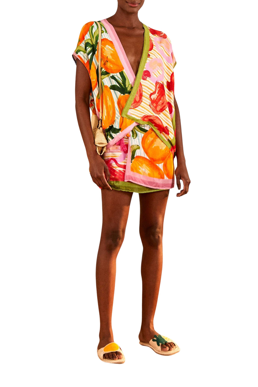 Blouse Fruits Scarves - Multicolore