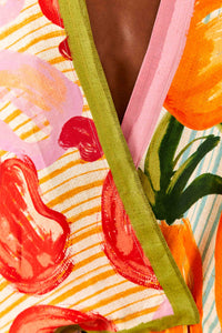 Blouse Fruits Scarves - Multicolore