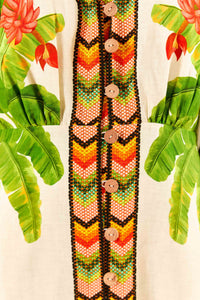 Robe midi Fresh Forest en lin - Vert