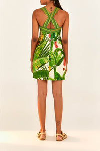 Robe courte Fresh Forest Écharpe en lin - Multicolore