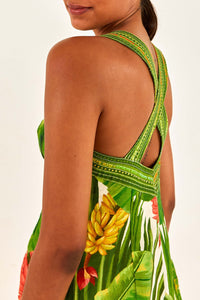 Robe courte Fresh Forest Écharpe en lin - Multicolore