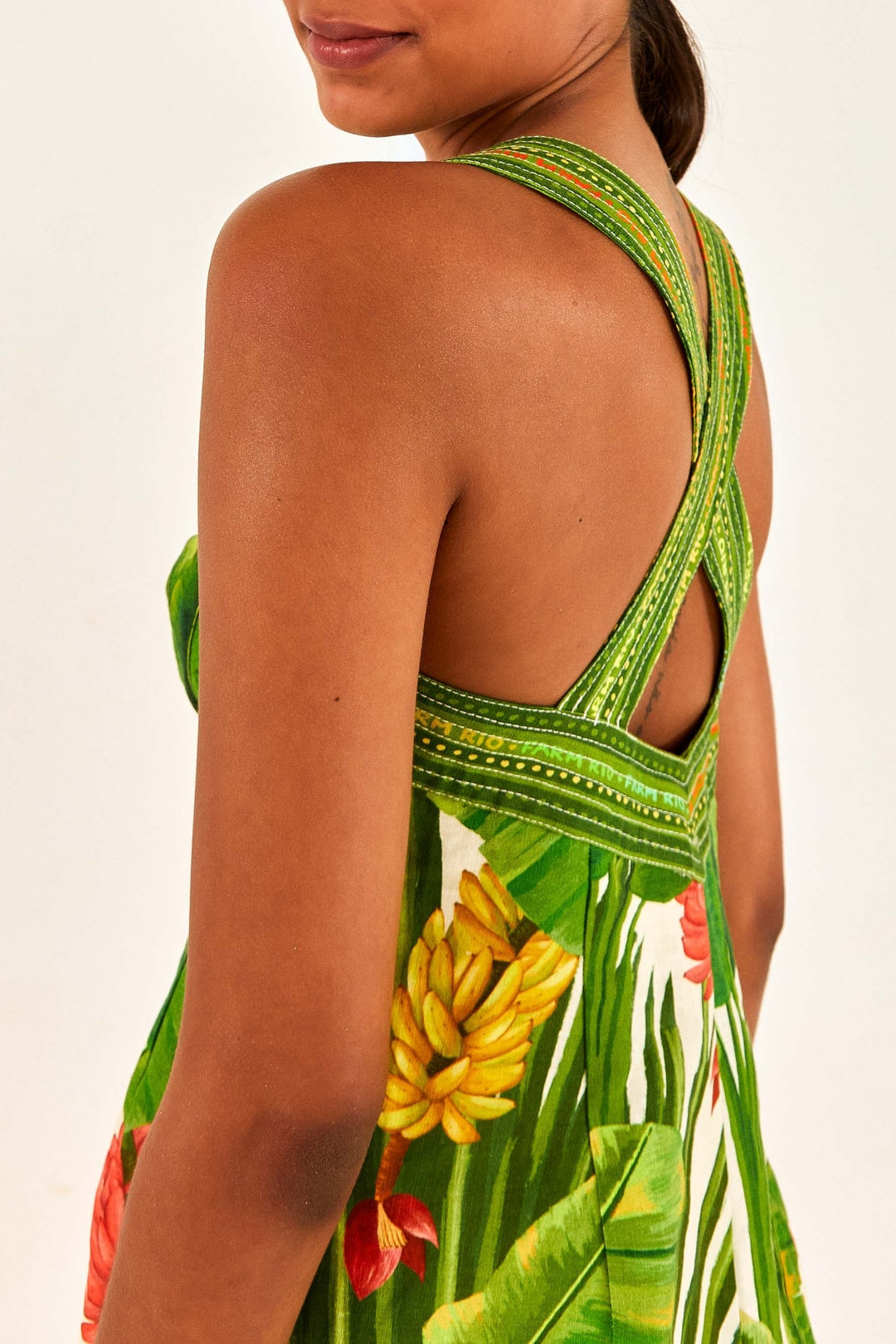 Robe courte Fresh Forest Écharpe en lin - Multicolore