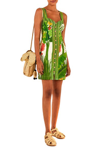 Robe courte Fresh Forest Écharpe en lin - Multicolore