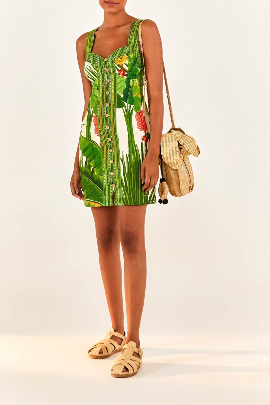Robe courte Fresh Forest Écharpe en lin - Multicolore
