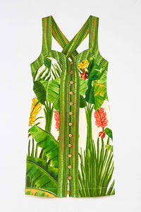 Robe courte Fresh Forest Écharpe en lin - Multicolore