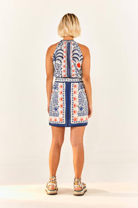 Mini jupe Afternoon Breeze en lin - Multicolore