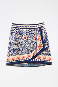Mini jupe Afternoon Breeze en lin - Multicolore