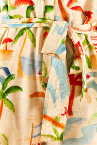 Combinaison Copacabana en lin - Multicolore