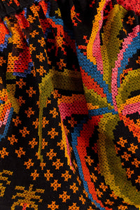 Top court Macaw Island en lin - Multicolore