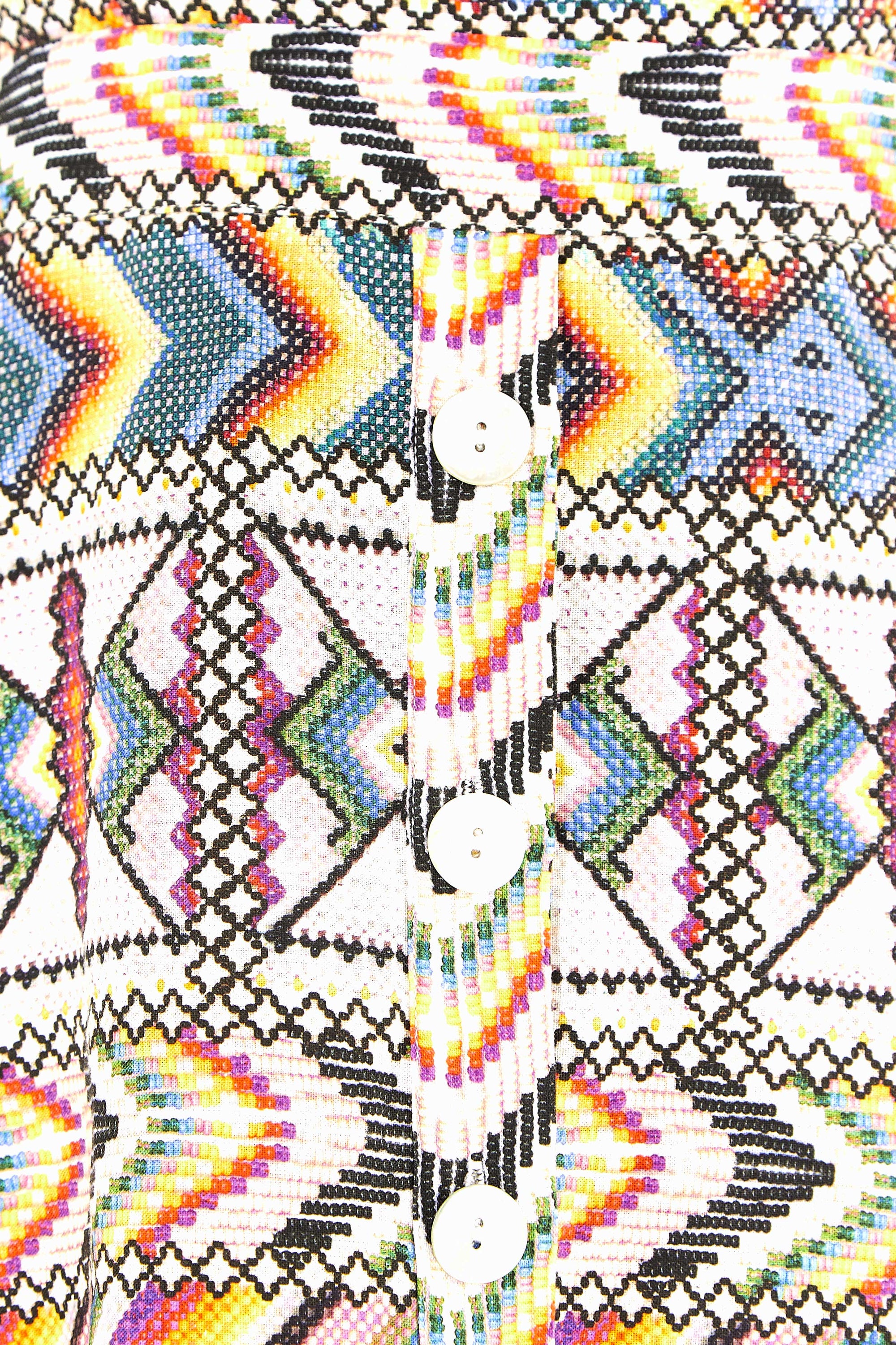 Robe midi Amulette en lin - Multicolore