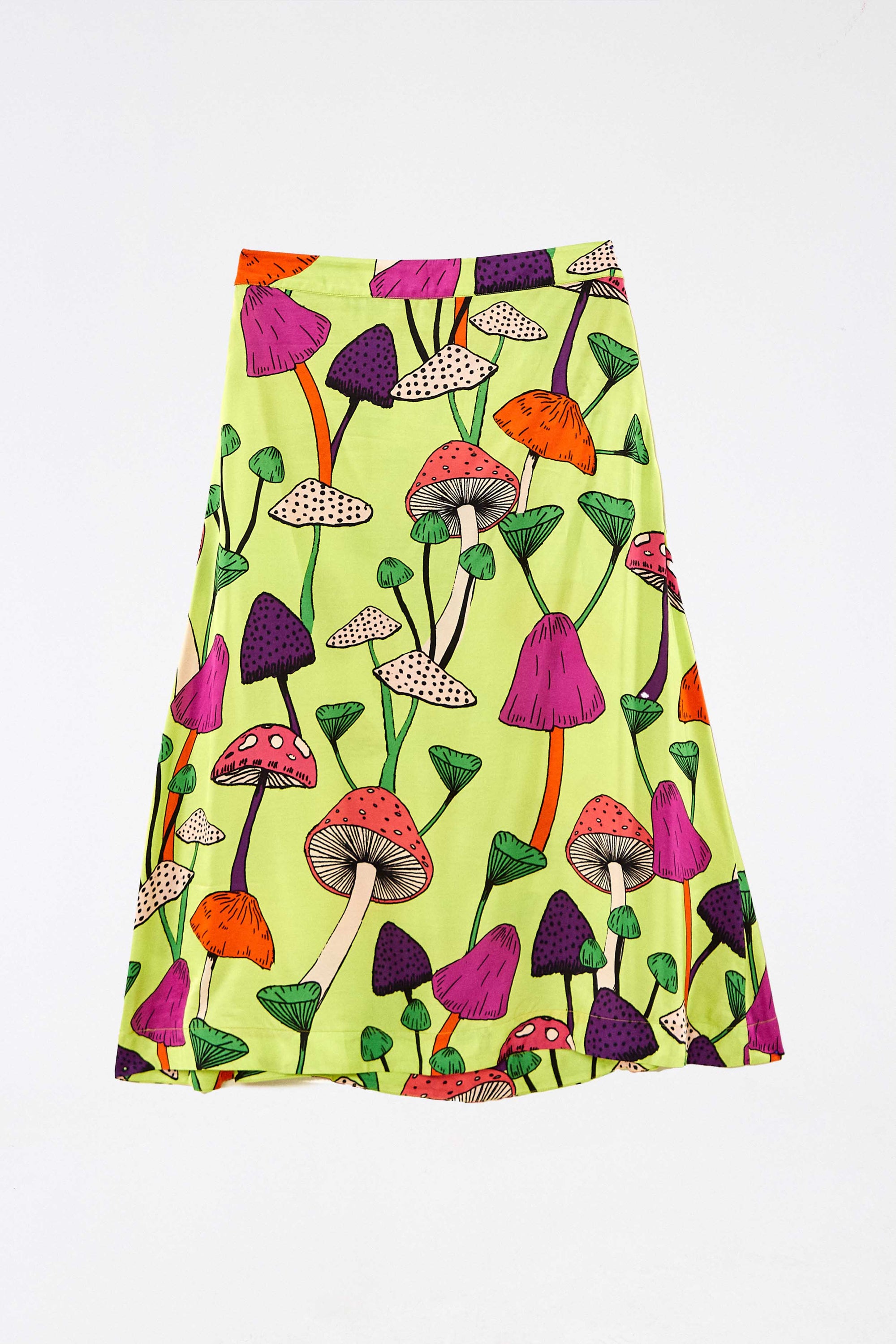 Jupe midi Champignons - Multicolore
