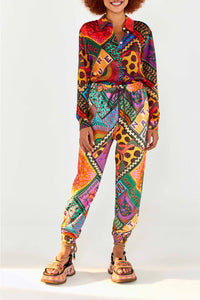 Chemise Dotted Patch Scarf - Multicolore
